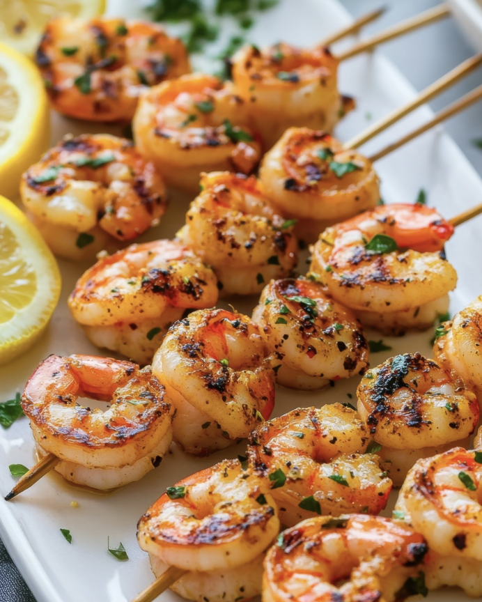 Crevettes citron à la plancha